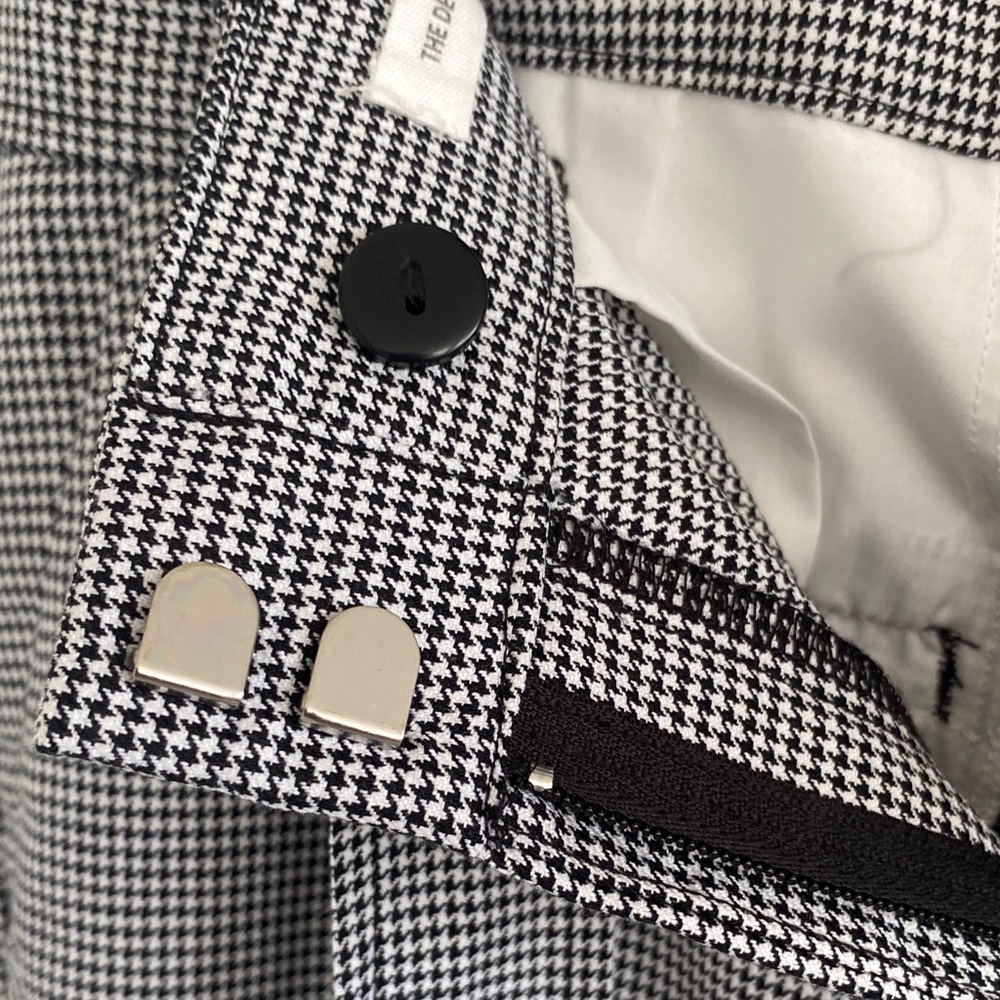 LOFT Devin Slim Black and White Houndstooth Pants - Picture 6 of 8